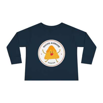 "Nacho Average Dancer" Toddler Dance T-Shirt – Cute Nacho Graphic Long Sleeve Tee for Kids
