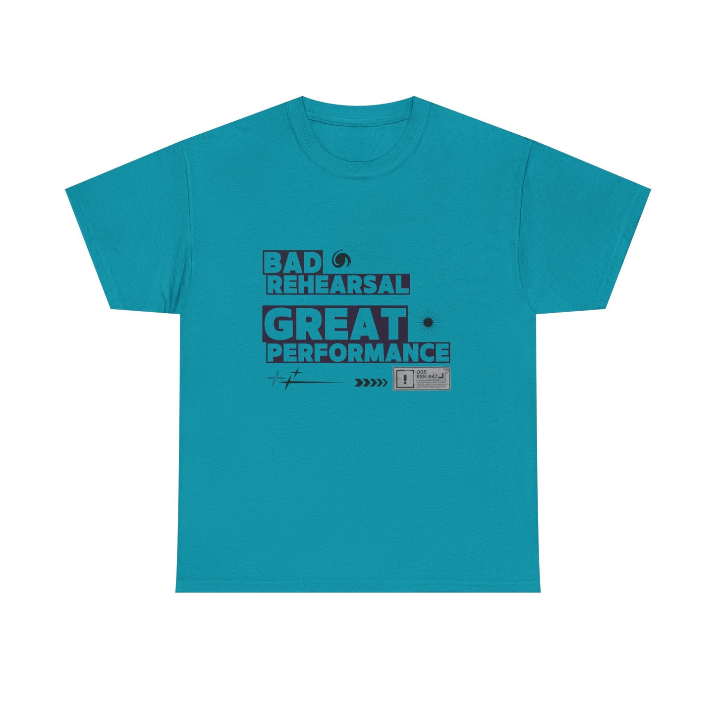 "Bad Rehearsal, Great Performance" Dance Quote Tee – Unisex Heavy Cotton T-Shirt with Streetwear-Inspired Graphic for Dancers