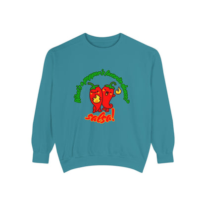 "What's a Pepper's Favorite Dance? Salsa!" Unisex Lightweight Crewneck Sweatshirt – Fun Dance Pun Pullover with Cute Pepper Graphic for Dancers & Food Lovers