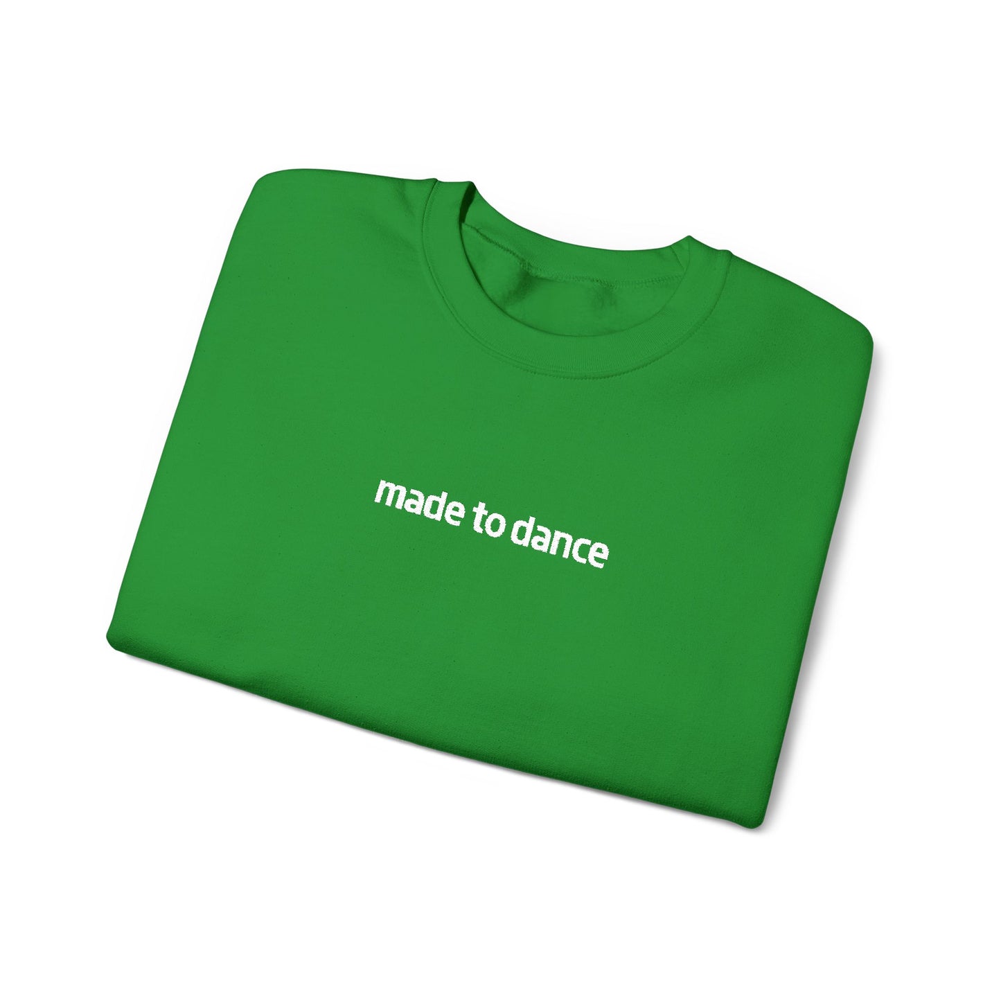 “Made to Dance" Unisex Heavy Blend™ Crewneck Sweatshirt – Embroidered Dance-Inspired Pullover for Adults & Kids