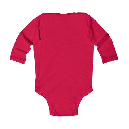 "One More Time is a Lie" Infant Long Sleeve Dance Bodysuit – Bold Emblem Graphic Baby Outfit