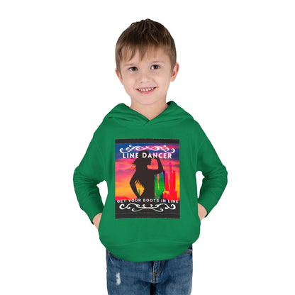 "Line Dancer, Get Your Boots in Line" Streetwear Dance Graphic – Toddler Pullover Hoodie