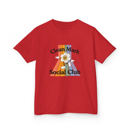 “Clean Mark Social Club” Kids Heavy Cotton™ Tee – Streetwear-Inspired Dance Graphic Tee for Kids
