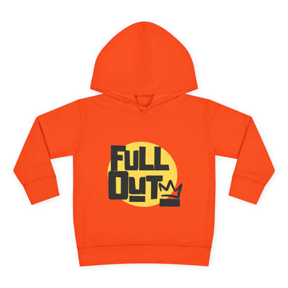 "Full Out" Toddler Pullover Hoodie – Bold Streetwear-Inspired Dance Graphic Fleece Sweatshirt for Kids