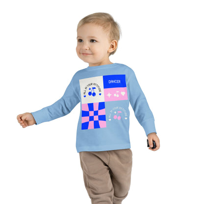 "Dancer – All in Your Attitude" Toddler Dance T-Shirt – Retro Graphic Long Sleeve Tee for Kids