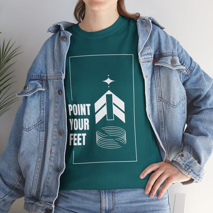 "Point Your Feet" Streetwear Dance Tee – Unisex Heavy Cotton Ballet-Inspired T-Shirt for Dancers
