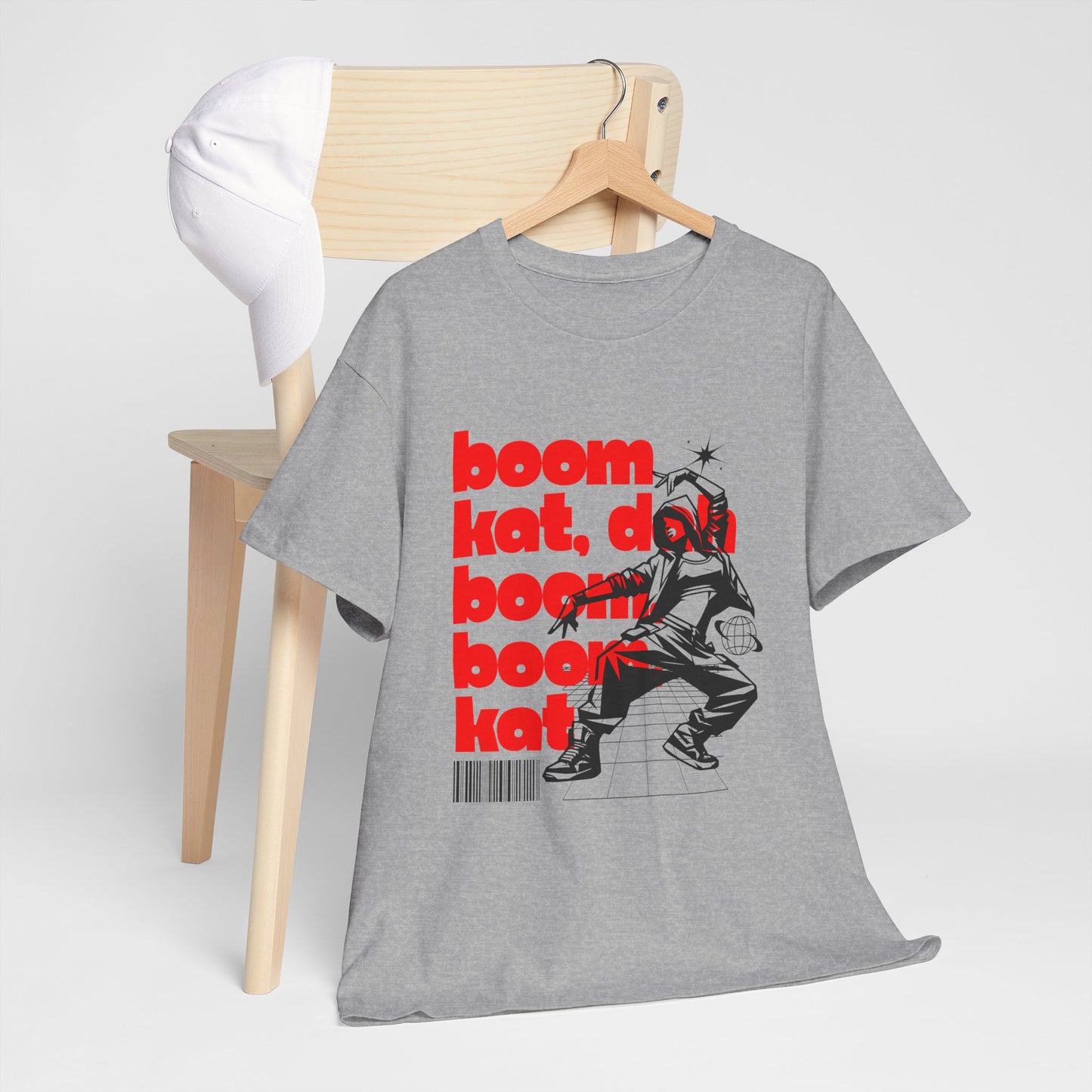 "Boom Kat, Dah, Boom, Boom, Kat" Streetwear Dance Graphic – Unisex Heavy Cotton Tee