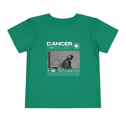 “Tiny Dancer" Toddler Short Sleeve T-Shirt – Streetwear-Inspired Recital Photo Graphic Tee for Kids