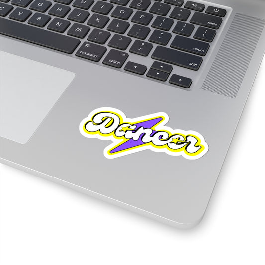 "Dancer" Superhero Kiss-Cut Sticker – Bold Comic-Inspired Dance Graphic – Fun Vinyl Sticker for Laptops, Journals & Water Bottles