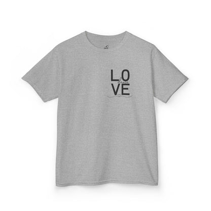 "LOVE Dance" Youth Short Sleeve Tee – Script Letter Graphic Dance Lover T-Shirt