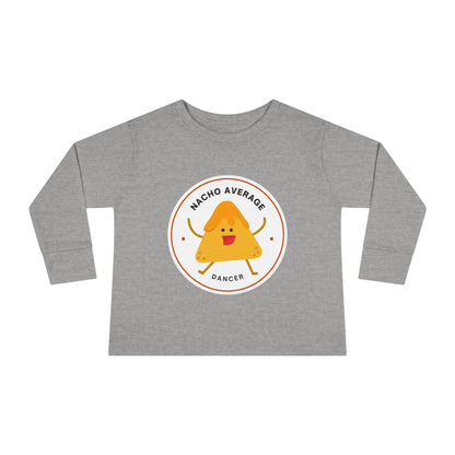 "Nacho Average Dancer" Toddler Dance T-Shirt – Cute Nacho Graphic Long Sleeve Tee for Kids