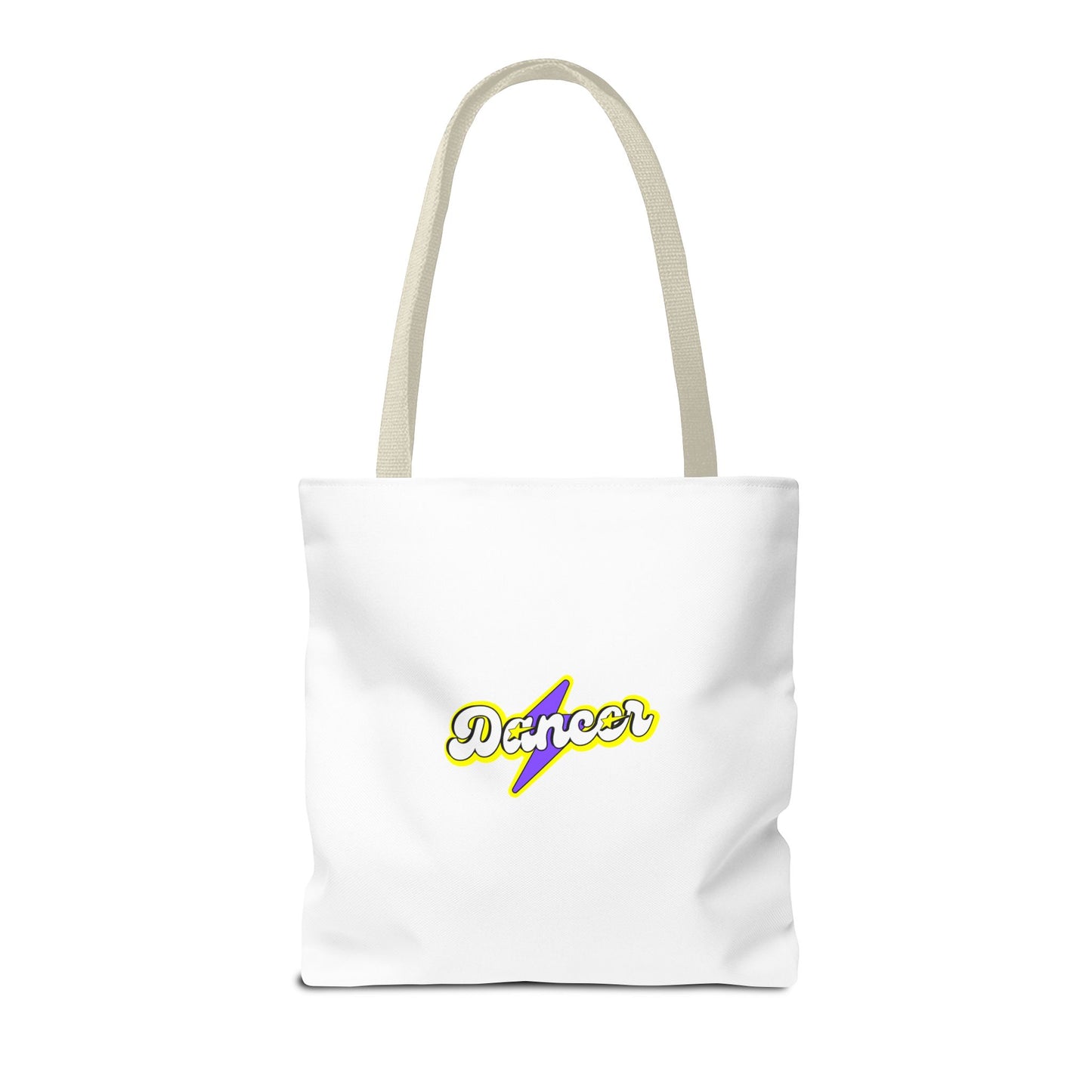 “Dancer” Superhero Graphic Canvas Tote Bag – Bold Dance Tote for Classes, Rehearsals & Everyday Use