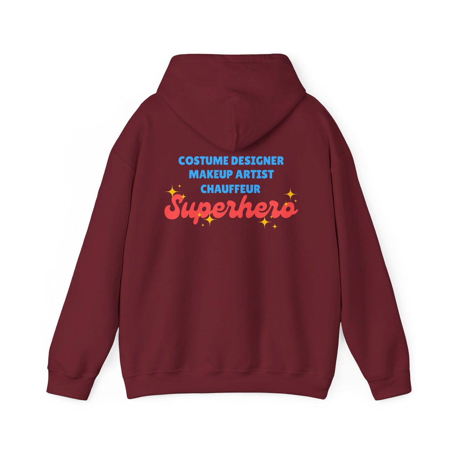 "Dance Mom" Superhero Hoodie – Floral Front Graphic & Fun Back Design | Unisex Hooded Sweatshirt for Proud Dance Parents