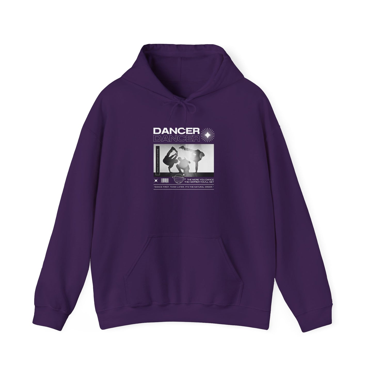 “Dancer” Breakdancer Streetwear Graphic | Hip-Hop Dance Hoodie for Urban Style & Comfort - Unisex Heavy Blend™ Hooded Sweatshirt