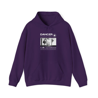 “Dancer” Breakdancer Streetwear Graphic | Hip-Hop Dance Hoodie for Urban Style & Comfort - Unisex Heavy Blend™ Hooded Sweatshirt