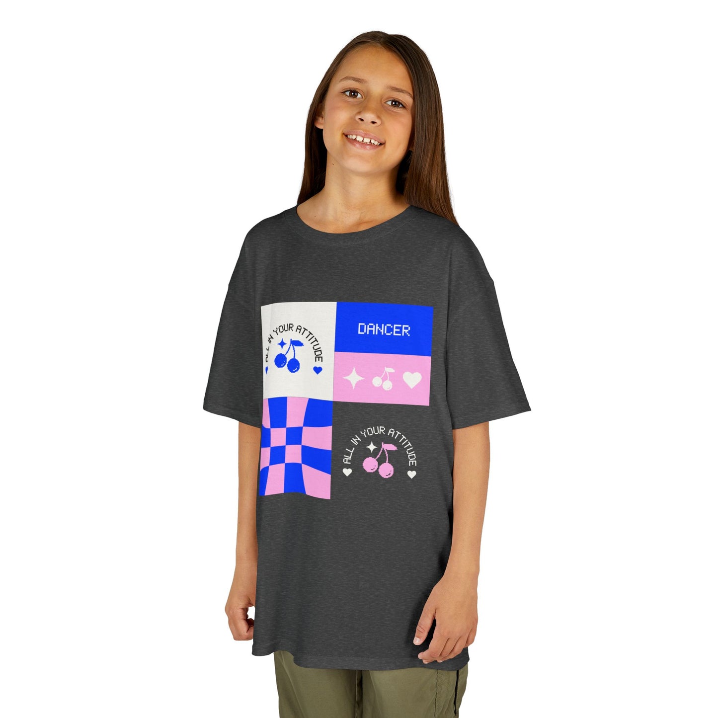 "Dancer - All in Your Attitude" Retro Graphic Tee for Kids - Youth Dance T-Shirt