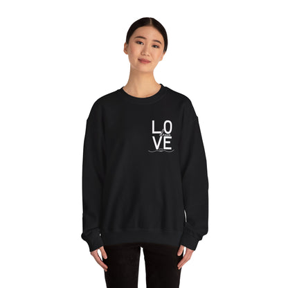 "LOVE Dance" Unisex Crewneck Sweatshirt – Script Letter Graphic Dance Lover Pullover