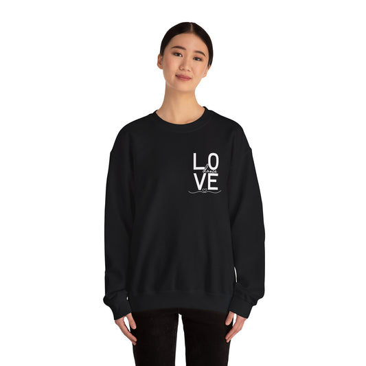 "LOVE Dance" Unisex Crewneck Sweatshirt – Script Letter Graphic Dance Lover Pullover
