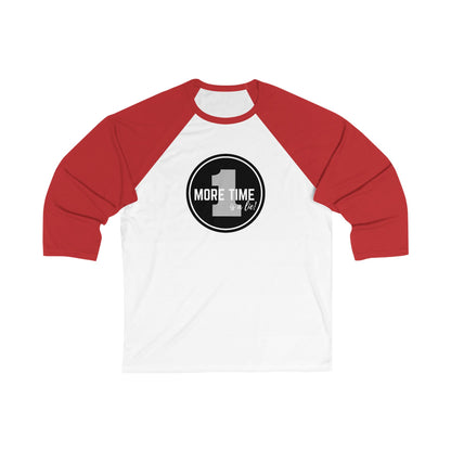 "One More Time Is a Lie" Unisex 3/4 Sleeve Baseball Tee – Bold Emblem Graphic Dance Shirt for Rehearsals and Performers