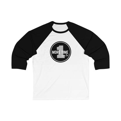 "One More Time Is a Lie" Unisex 3/4 Sleeve Baseball Tee – Bold Emblem Graphic Dance Shirt for Rehearsals and Performers