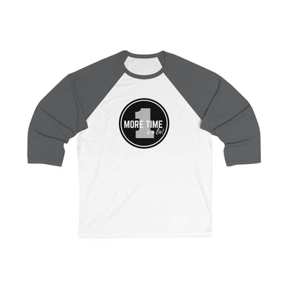 "One More Time Is a Lie" Unisex 3/4 Sleeve Baseball Tee – Bold Emblem Graphic Dance Shirt for Rehearsals and Performers