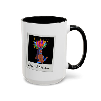 "Shake It Like a..." Accent Coffee Mug – Fun Dance Quote Ceramic Mug for Dancers and Music Lovers