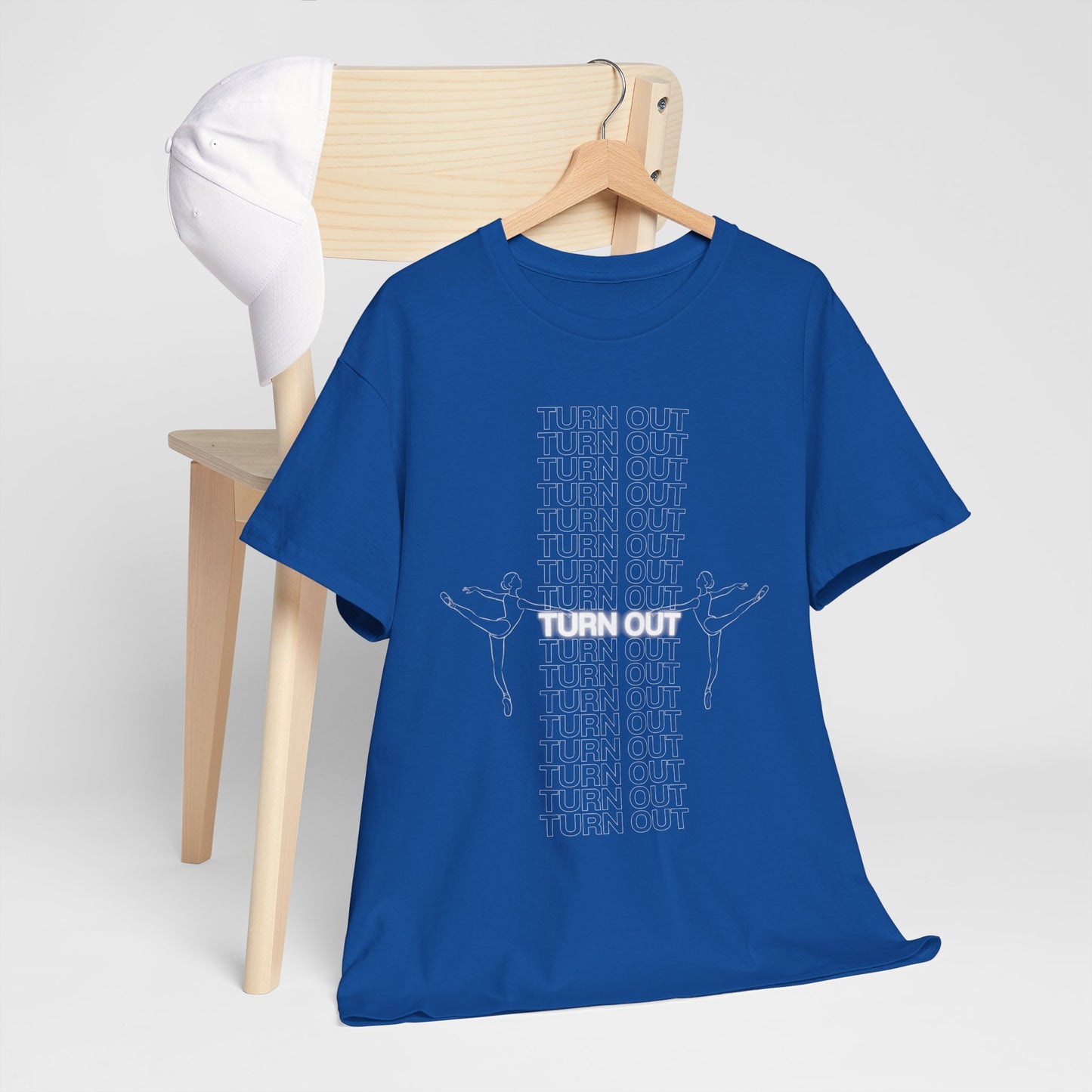 "Turn Out" Ballerina Graphic Unisex Heavy Cotton Tee – Ballet Dance T-Shirt for Dancers & Dance Enthusiasts