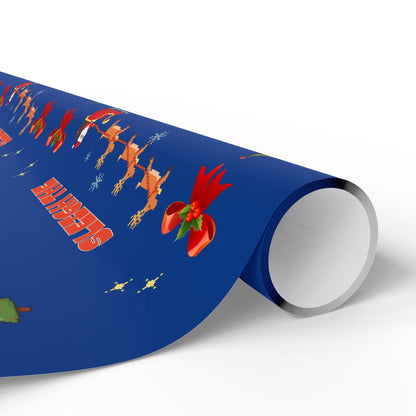 “Sleigh the Dance Floor” Christmas Wrapping Paper – Cute Retro Video Game–Style Holiday Gift Wrap for Dancers, Perfect for Dance Studios & Ballet Lovers