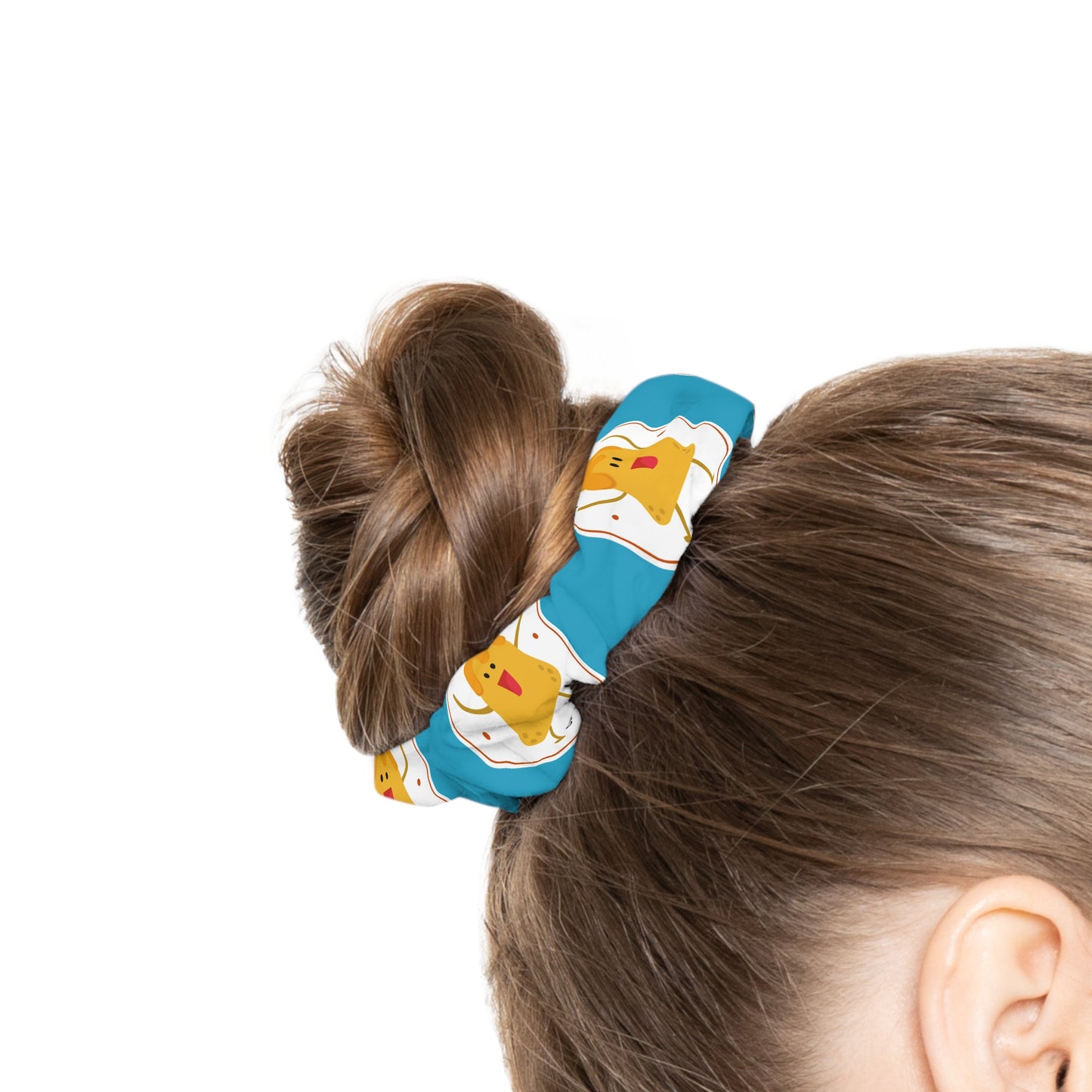 “Nacho Average Dancer” Scrunchie – Funny Dance Pun Hair Accessory with Cute Nacho Graphic