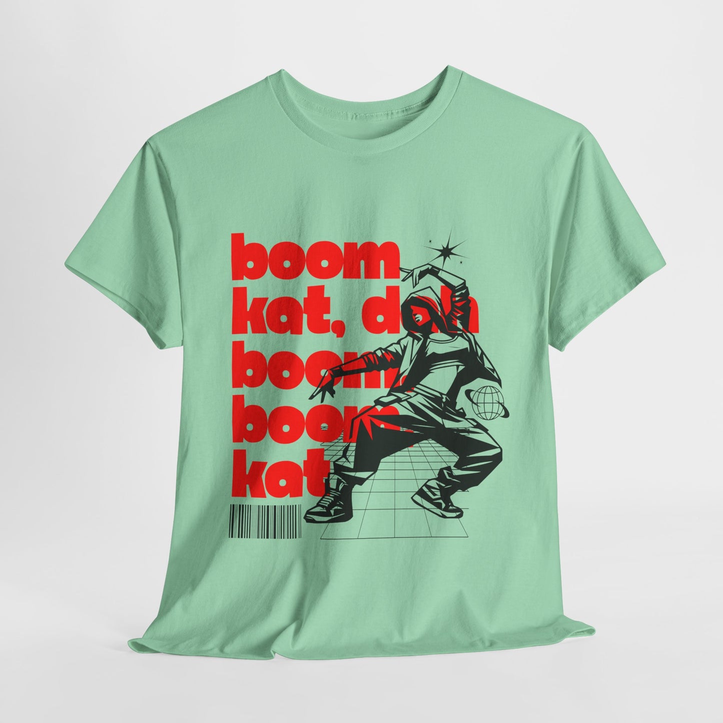 "Boom Kat, Dah, Boom, Boom, Kat" Streetwear Dance Graphic – Unisex Heavy Cotton Tee