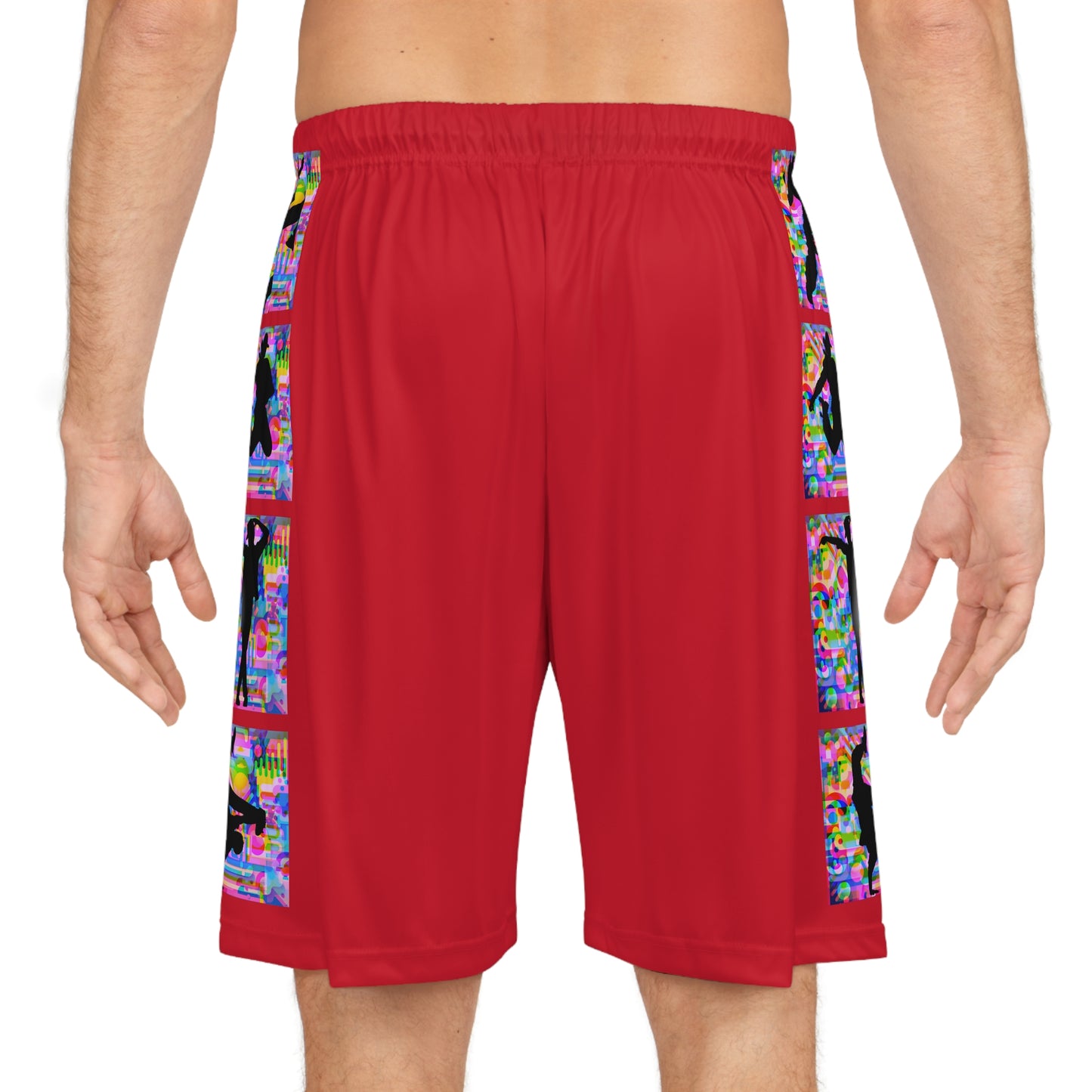 Levels Premium Collection Basketball Shorts – Vibrant Unisex Streetwear Shorts with Dancer Silhouette Graphic
