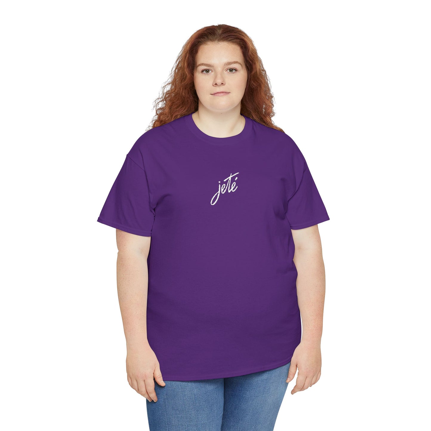 “Jeté” Official Embroidered Logo -Classic Dance Tee for Ballet & Dance Enthusiasts | Unisex Heavy Cotton™ T-Shirt