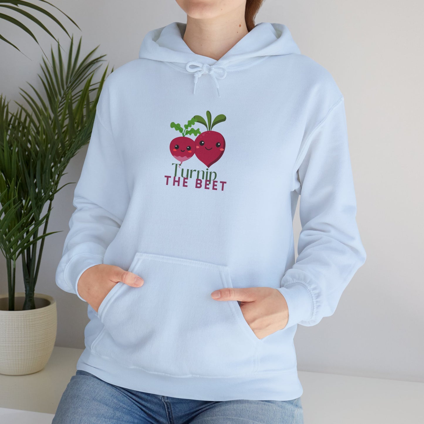 "Turnip the Beet" Unisex Hooded Sweatshirt – Funny Dance Pun Hoodie with Cute Veggie Graphic | Cozy Gift for Dancers & Foodie Fans