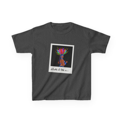 "Shake It Like a..." Youth Short Sleeve Tee – Carnival-Inspired Samba Dancer Graphic Dance Shirt for Kids