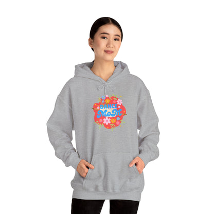 "Dance Mom" Superhero Hoodie – Floral Front Graphic & Fun Back Design | Unisex Hooded Sweatshirt for Proud Dance Parents