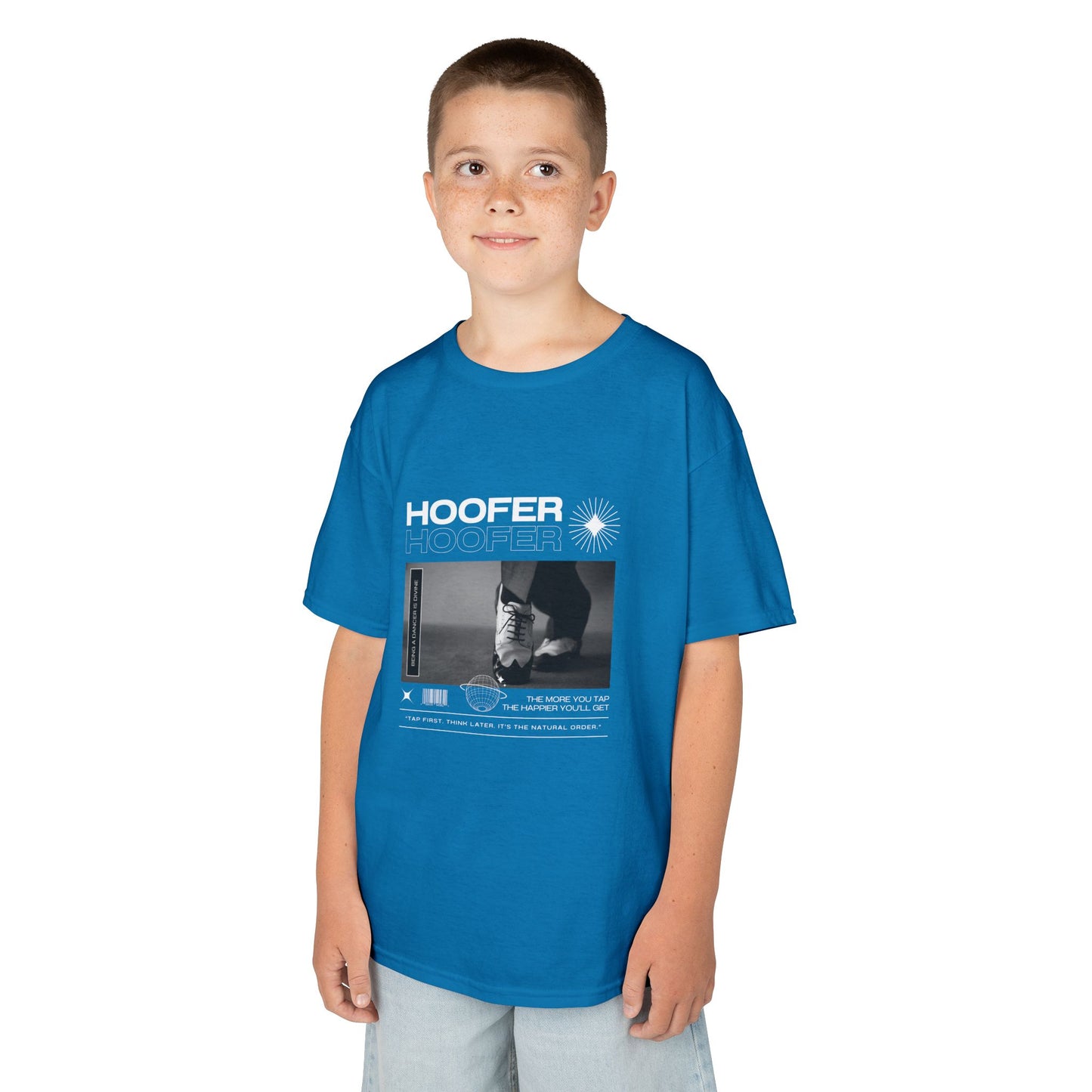 "Hoofer" Youth Short Sleeve Tee – Streetwear Tap Dance Shoes Graphic Kids T-Shirt