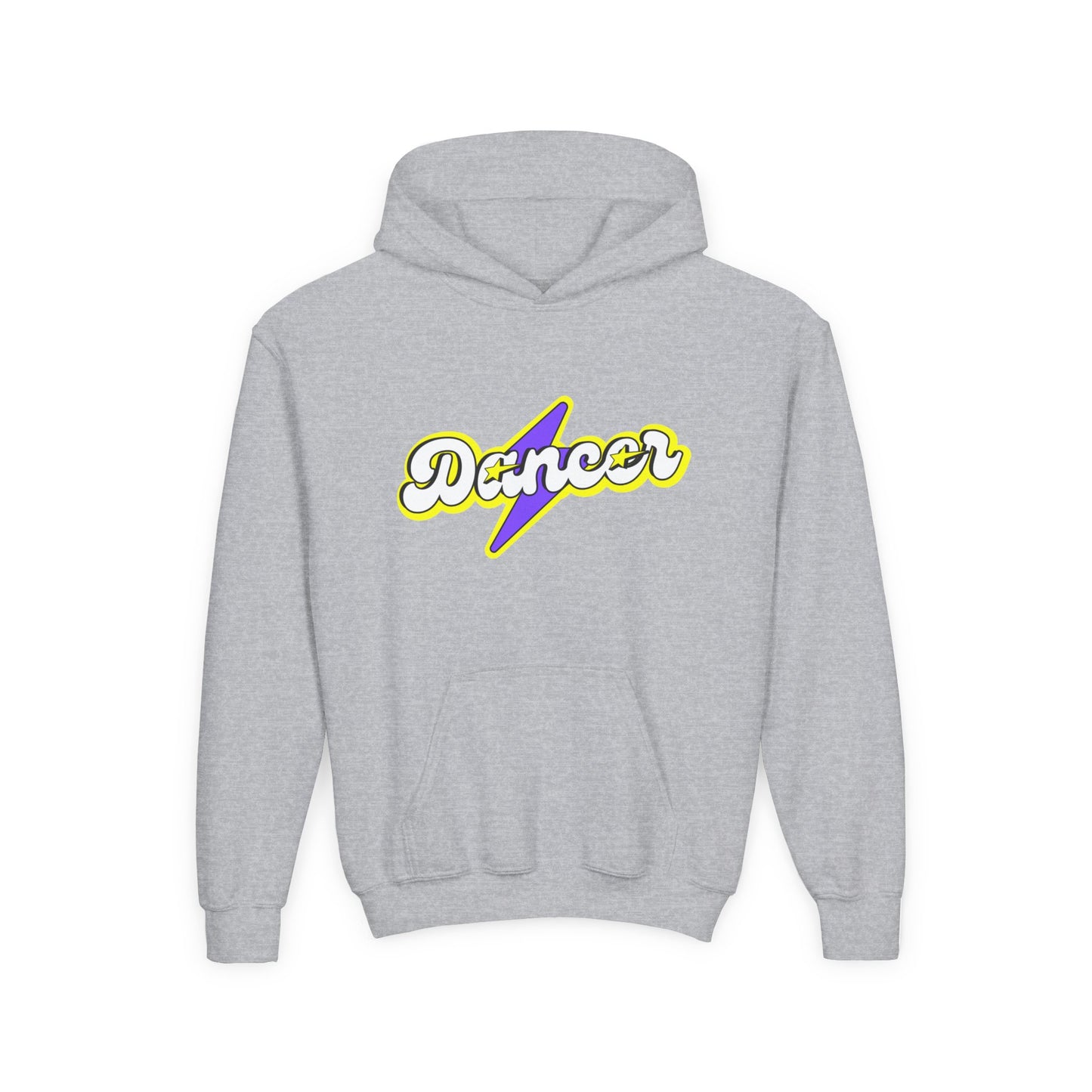 "Dancer" Youth Hooded Sweatshirt – Superhero-Inspired Dance Graphic Fleece Hoodie for Kids and Teens