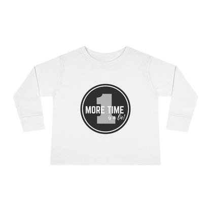 "One More Time Is a Lie" Toddler Dance T-Shirt – Bold Emblem Graphic Long Sleeve Tee for Kids