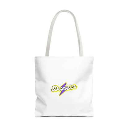“Dancer” Superhero Graphic Canvas Tote Bag – Bold Dance Tote for Classes, Rehearsals & Everyday Use