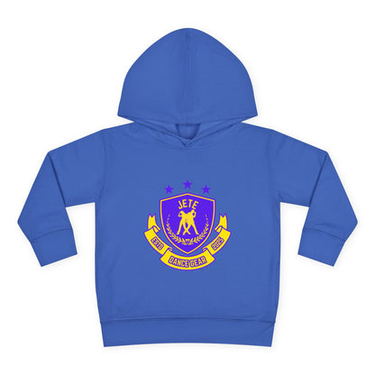 "Jeté Dance Gear" Toddler Pullover Fleece Hoodie – Collegiate-Inspired Dancer Graphic Sweatshirt for Kids