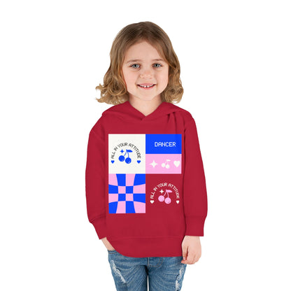 "Dancer – All in Your Attitude" Toddler Pullover Hoodie – Retro Dance Graphic Fleece Sweatshirt for Kids