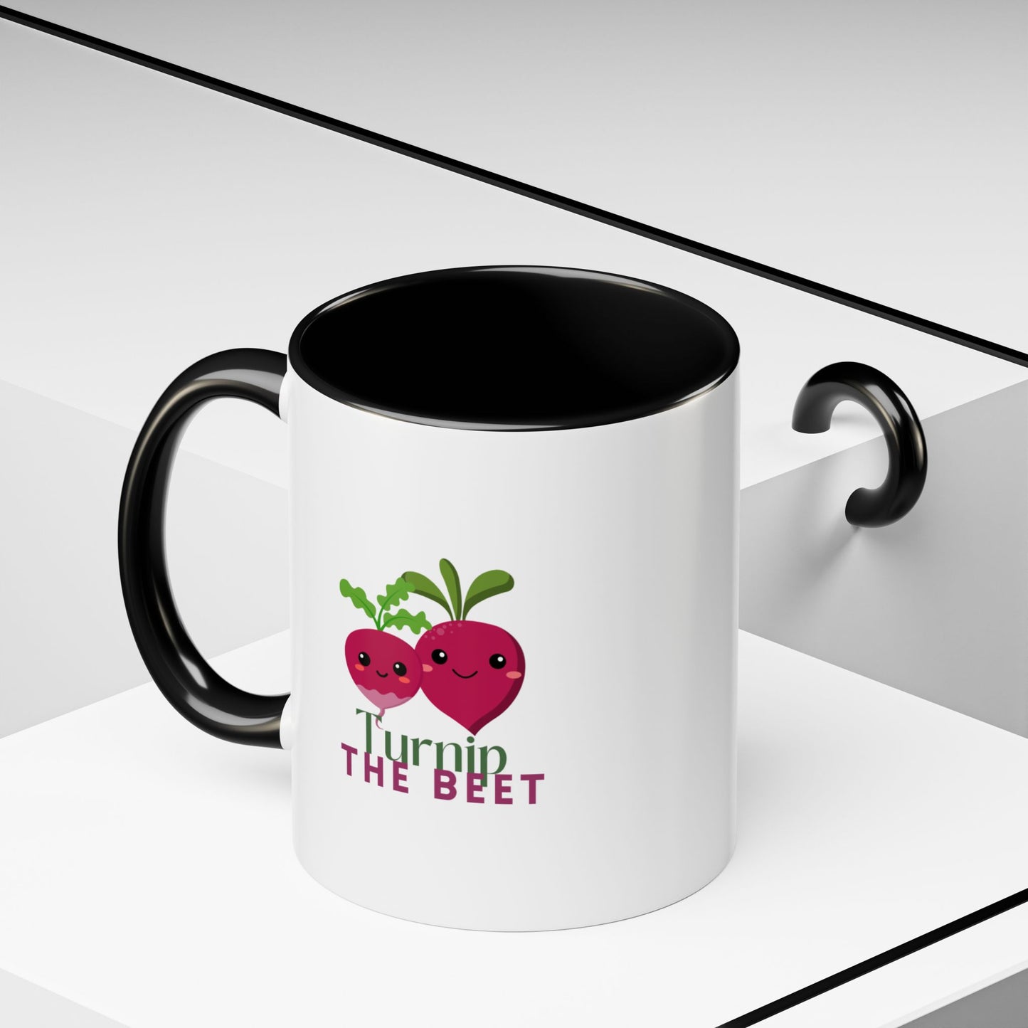 "Turnip the Beet" Accent Coffee Mug – Funny Dance Pun Ceramic Mug for Dancers and Music Lovers