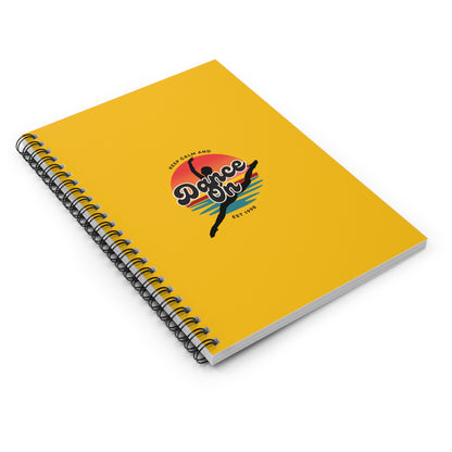"Keep Calm and Dance On" Spiral Notebook – Retro Dance Journal with Colorful Graphic for Dancers, Students & Creative Writers