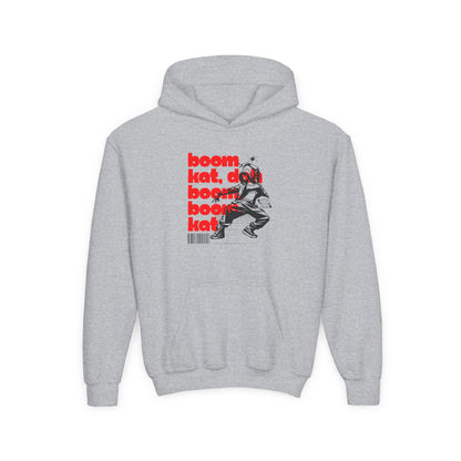 “Boom Kat” Bold Streetwear-Inspired Dance Graphic | Unisex Youth Hoodie – Hip-Hop & Jazz Dance Hoodie for Kids & Young Performers