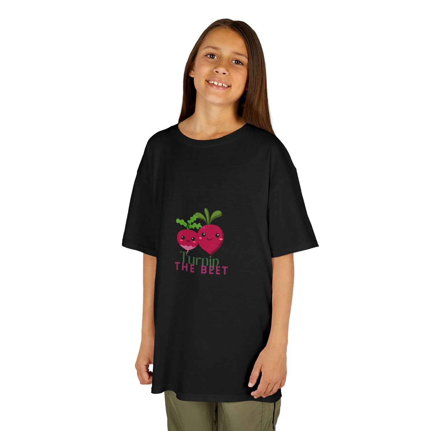 "Turnip the Beet" Youth Short Sleeve Tee – Cute Veggie Graphic Dance Pun Shirt for Kids