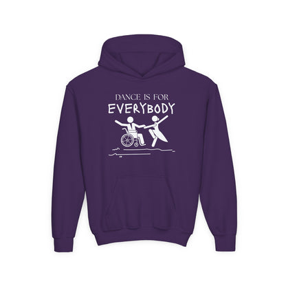 “Dance Is for Everybody” Unisex Youth Hoodie – Inclusive Dance Hoodie for Kids & Teens, Personalized with Name or Studio