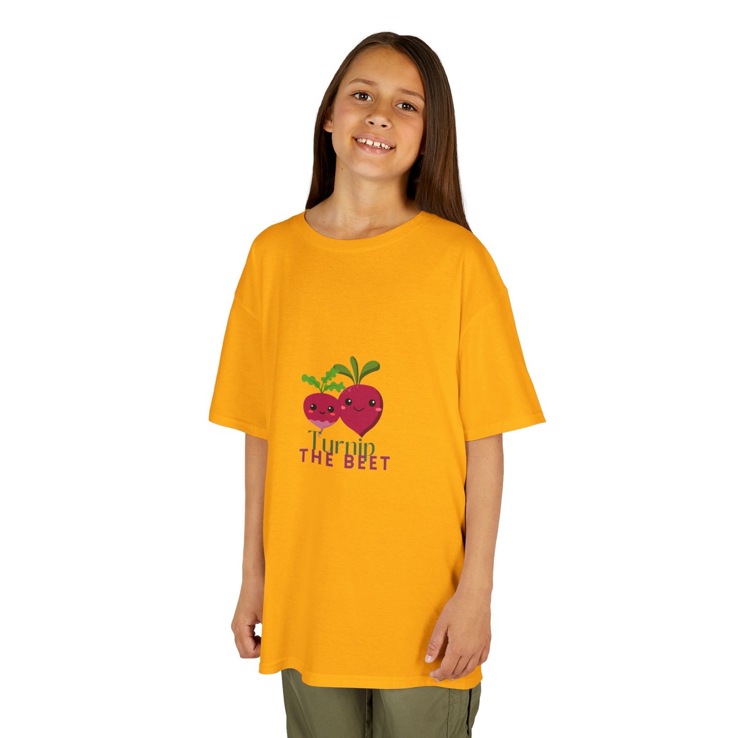 "Turnip the Beet" Youth Short Sleeve Tee – Cute Veggie Graphic Dance Pun Shirt for Kids