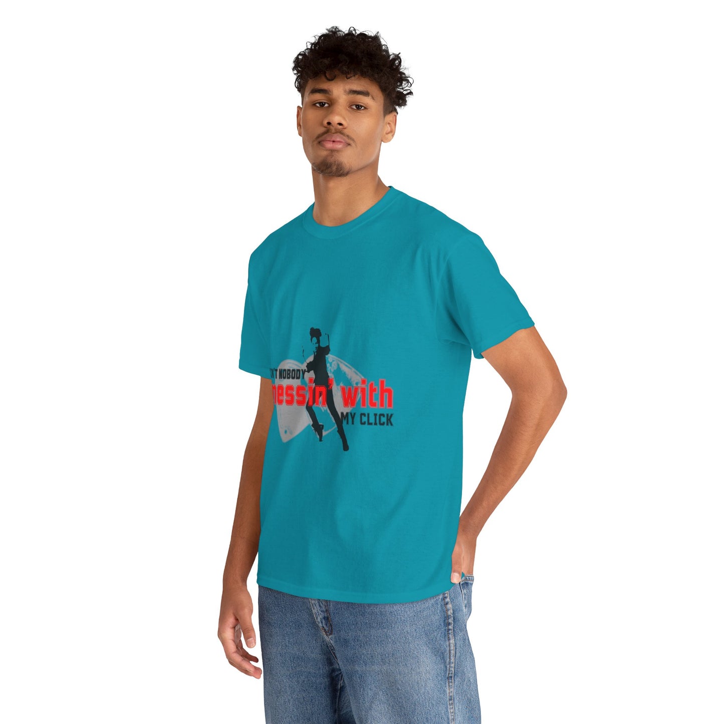 "Ain’t Nobody Messin’ With My Click" Tap Dance Tee – Unisex Heavy Cotton T-Shirt with Taps & Dancer Graphic