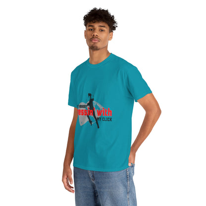 "Ain’t Nobody Messin’ With My Click" Tap Dance Tee – Unisex Heavy Cotton T-Shirt with Taps & Dancer Graphic