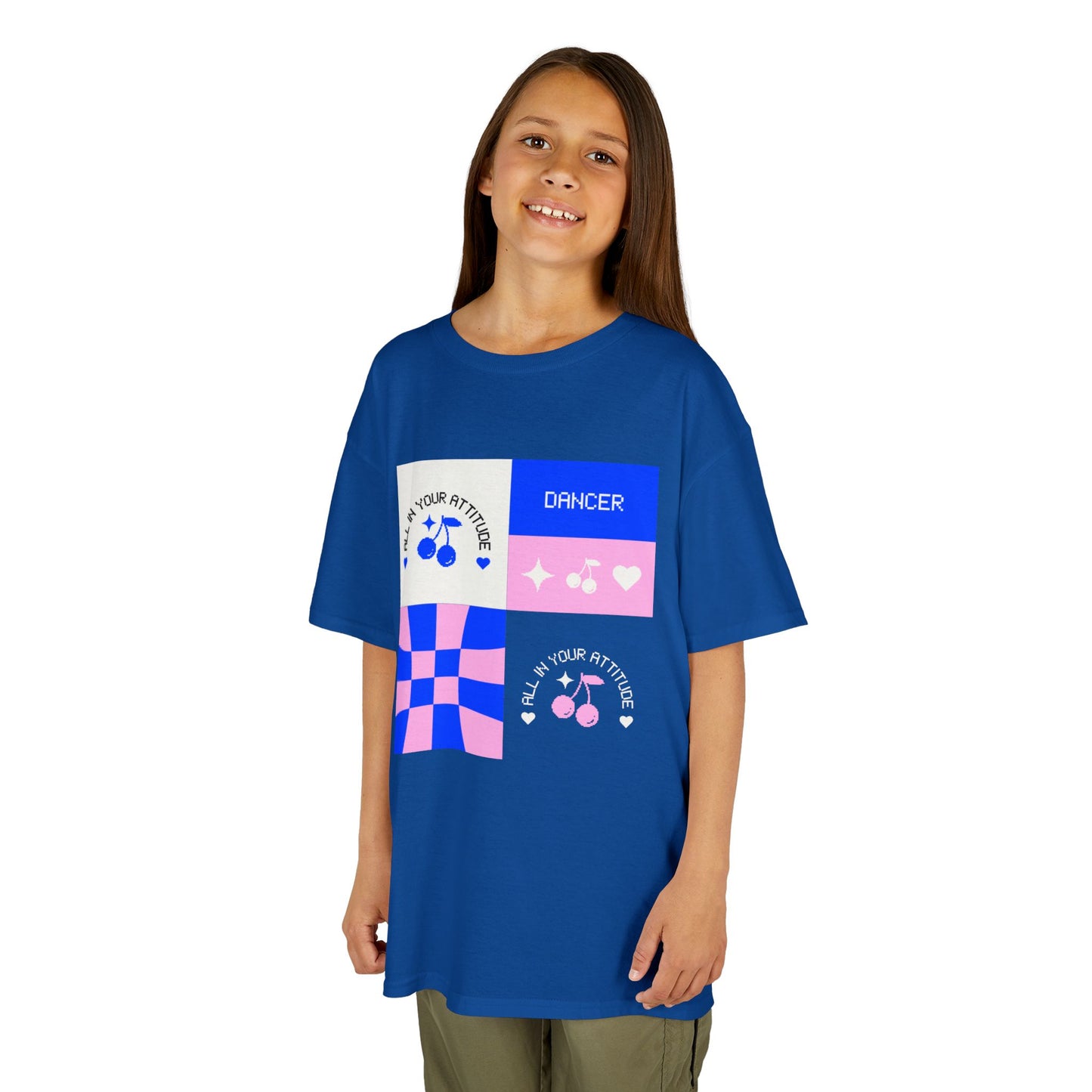 "Dancer - All in Your Attitude" Retro Graphic Tee for Kids - Youth Dance T-Shirt